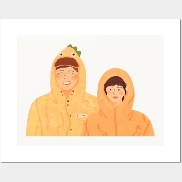 Moving KDRAMA - Bongseok & Heesoo Wall Art by aaalou